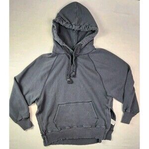 AMERICAN EAGLE Heavyweight Hoodie Sweatshirt Faded Black Womens Sz M